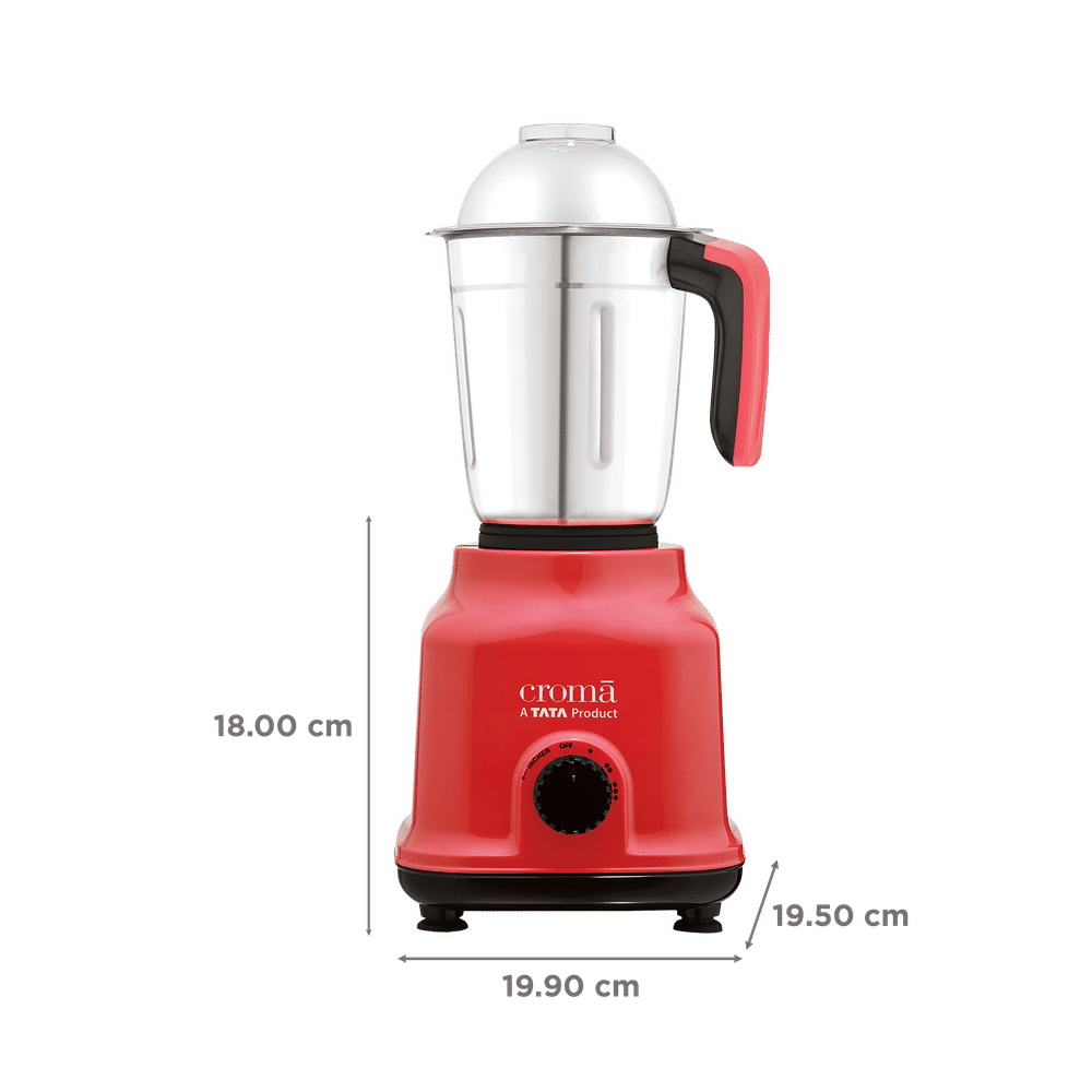 Buy Croma 500 Watt 3 Jars Mixer Grinder (19000 RPM, Shock Proof Body